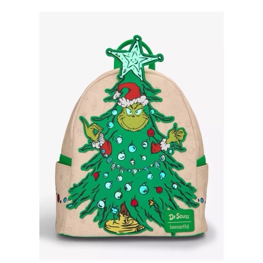 Loungefly Dr. Seuss How The Grinch Stole Christmas! Grinch Tree Mini Backpack
